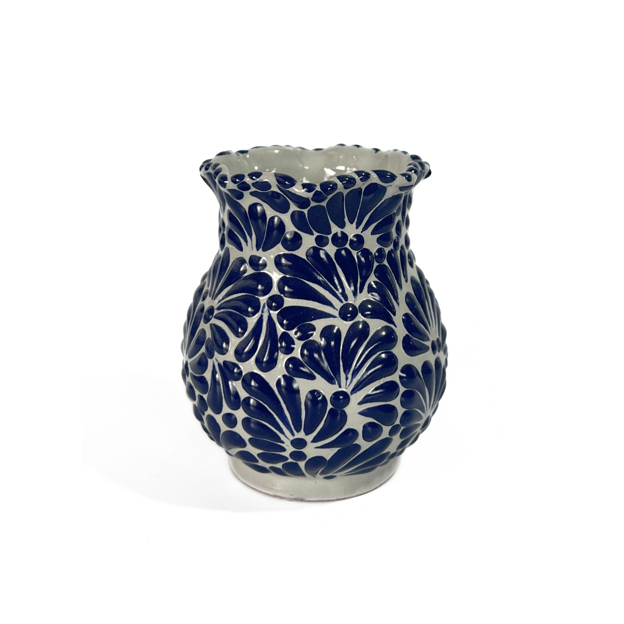 FLORERO ONDAS 8 CM FONDO TRADICIONAL MIK AZUL COBALTO