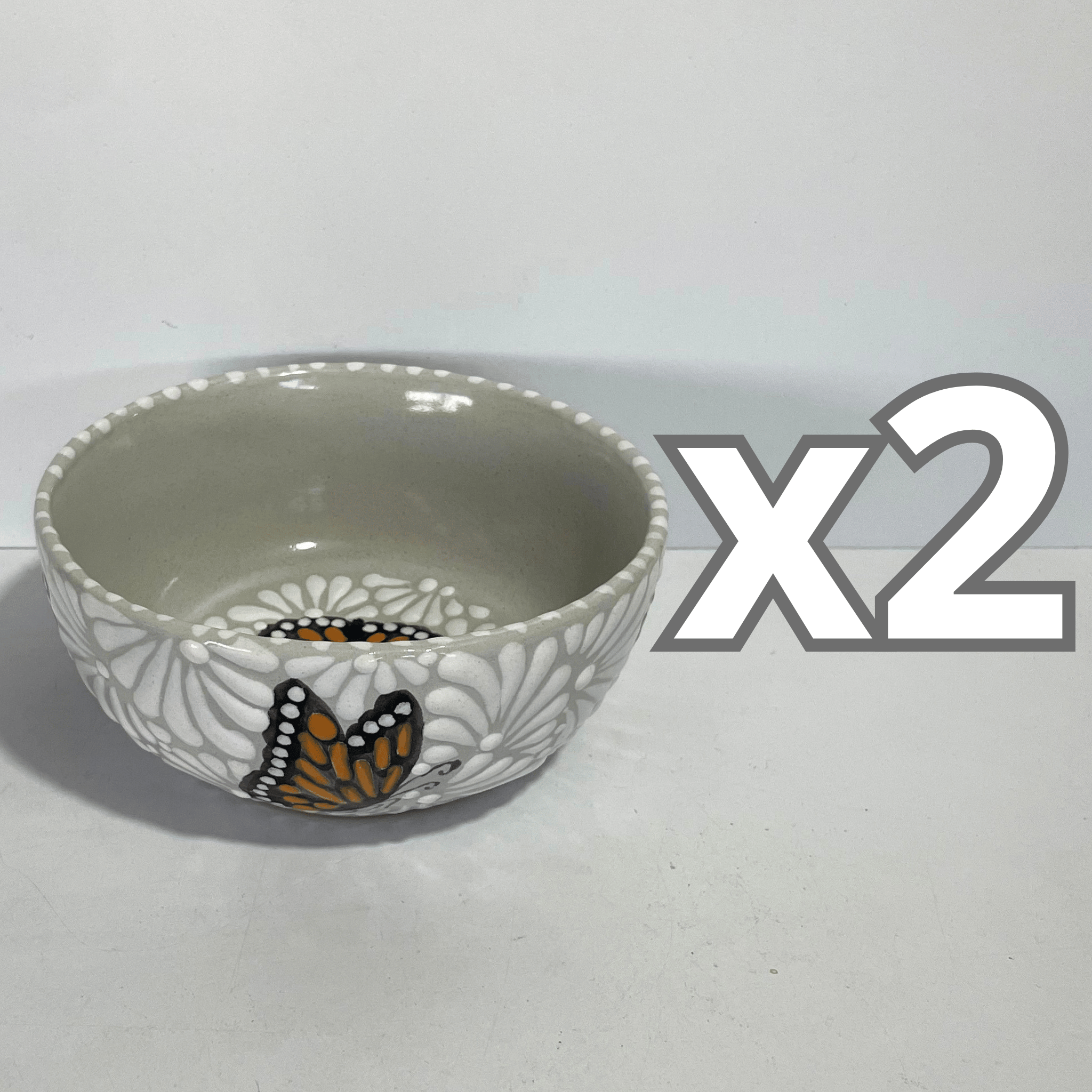 TAZON 15 CM FONDO TRADICIONAL MIK BLANCO MARIPOSAS