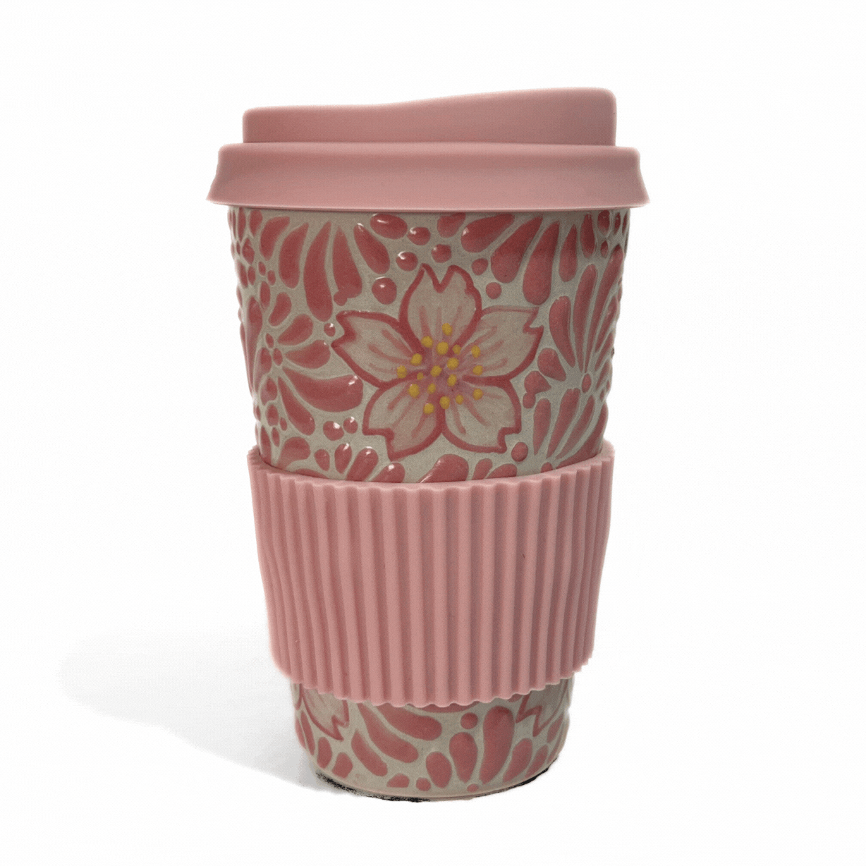 TERMO 15 CM SIN ASA FONDO TRADICIONAL MIK ROSA FLORES DE CEREZO ROSA