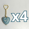 LLAVERO CORAZON 5 CM TRIDIMENSIONAL FONDO TRADICIONAL MIK VERDE TURQUESA