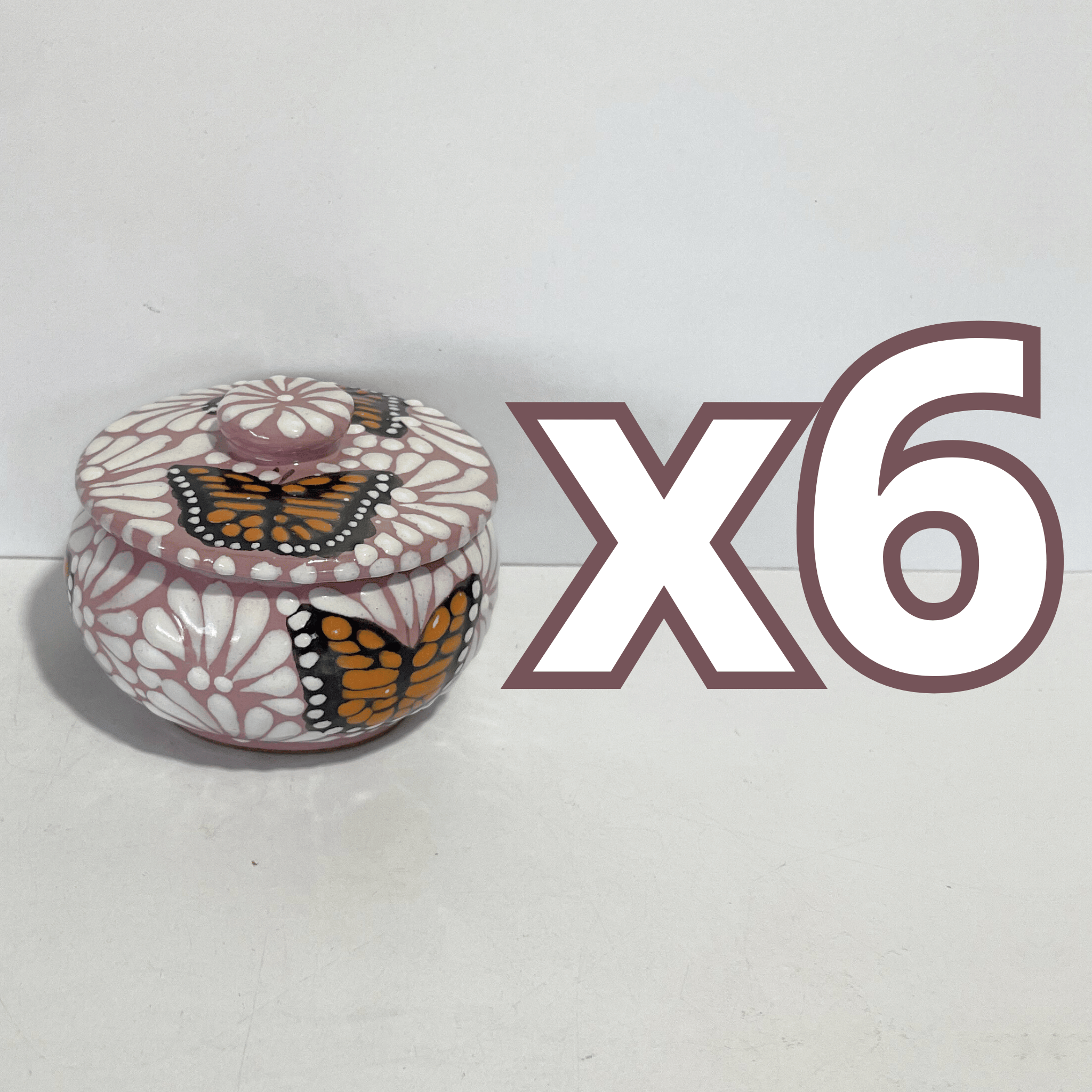 ALHAJERO TAPA BOTON NO PERSONALIZADO FONDO TRADICIONAL MIK ROSA MARIPOSAS