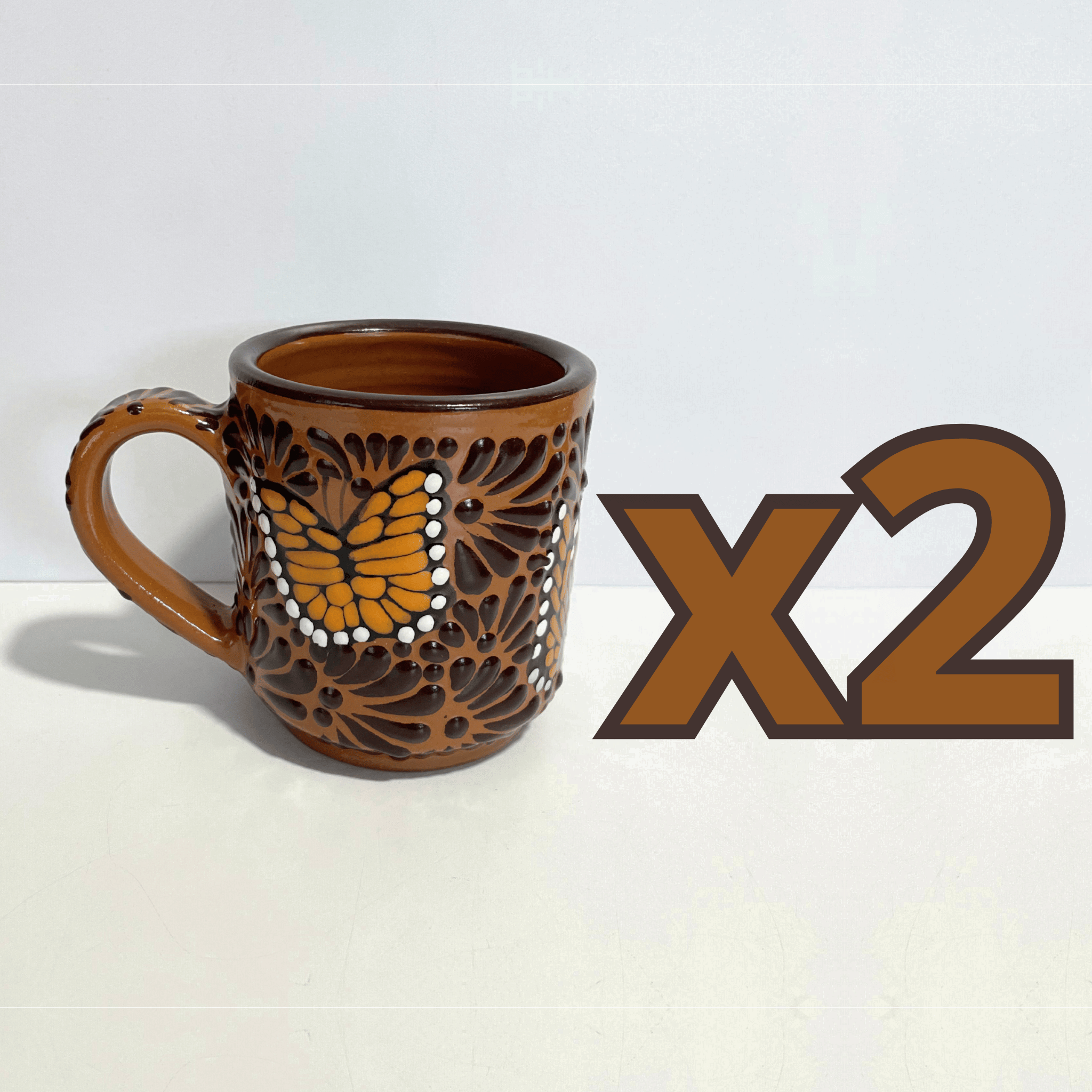 TAZA RECTA ESTANDAR FONDO CAFE MIK CAFE CHOCOLATE MARIPOSAS