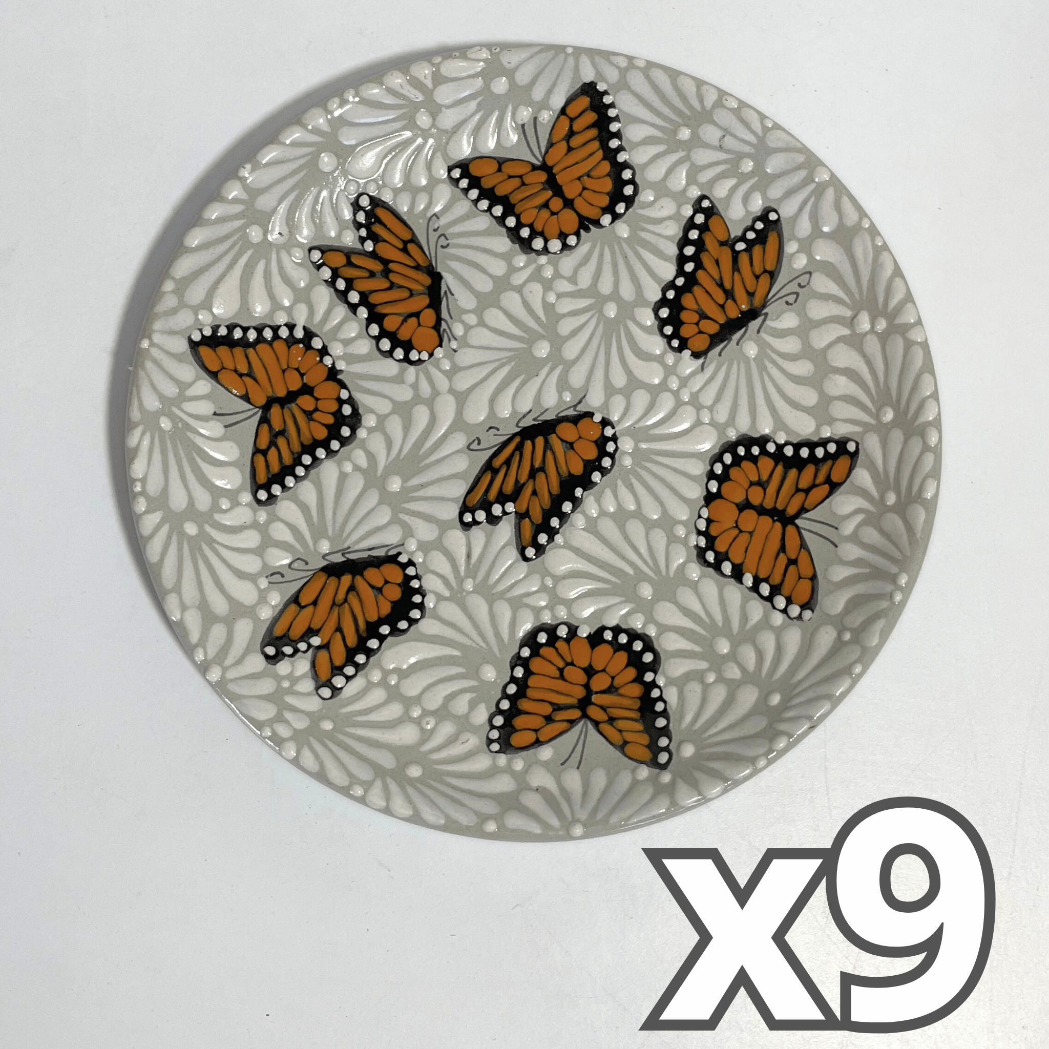 PLATO PLANO FONDO TRADICIONAL MIK BLANCO MARIPOSAS