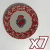 PLATO PLANO DESTELLOS DE ORO FONDO TRADICIONAL MIK CENEFA ROJO SAGRADO CORAZON
