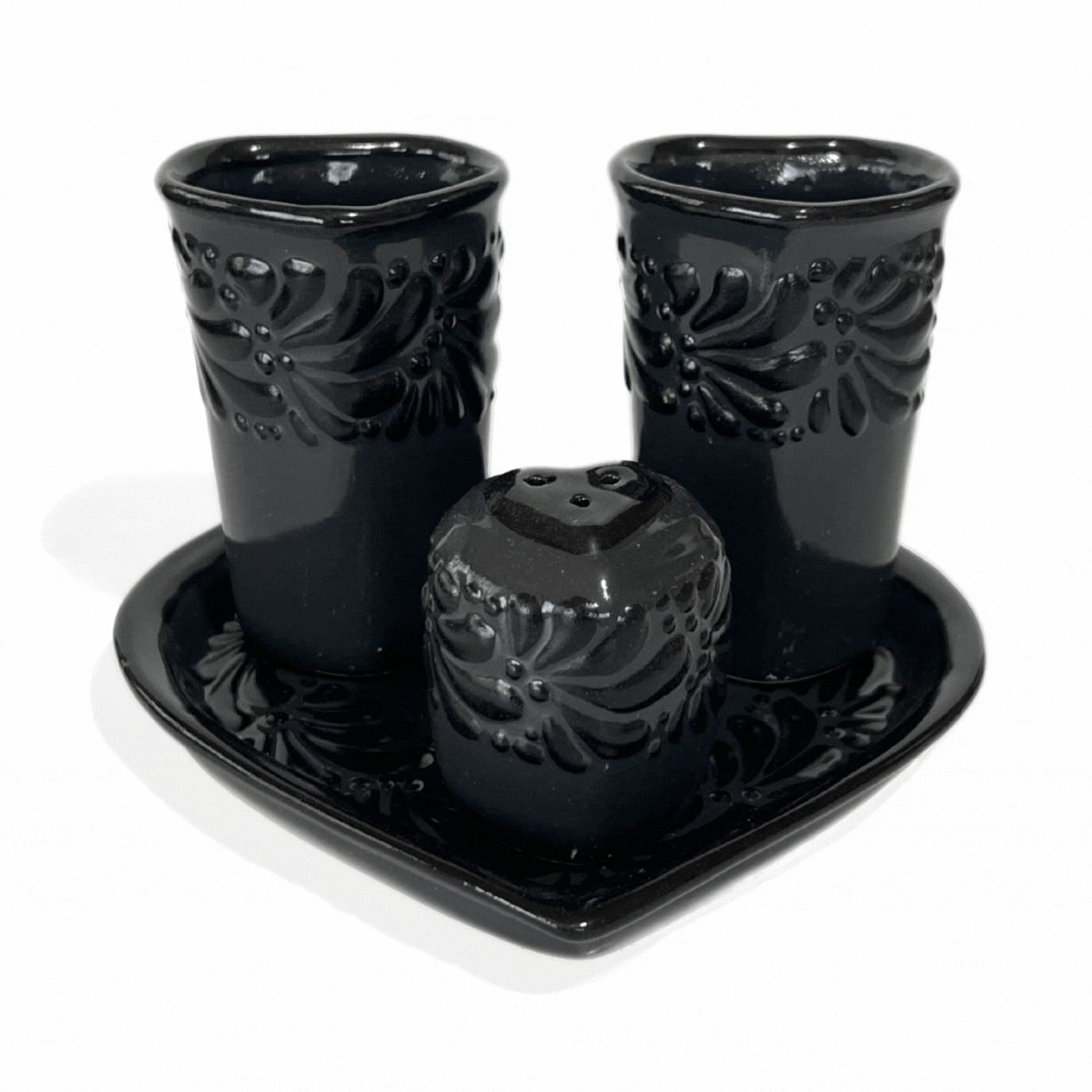 SET TEQUILERO CORAZON 4 PIEZAS MIK CENEFA SUPER BLACK