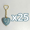 LLAVERO CORAZON 5 CM TRIDIMENSIONAL FONDO TRADICIONAL MIK VERDE TURQUESA