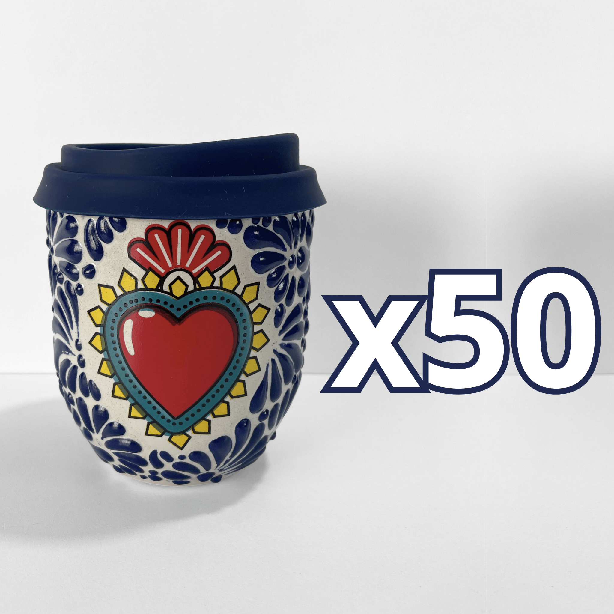 TERMO BOLITA FONDO BLANCO MIK AZUL COBALTO SAGRADO CORAZON