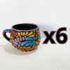 TAZA CHOCOLATERA MEDIANA MULTICOLORES MIK FONDO NEGRO