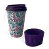 TERMO 15 CM SIN ASA FONDO TRADICIONAL MIK COMBINACION MORADO Y VERDE TURQUESA