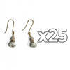 ARETES ESFERA DECORADO ROSA Y DONA DECORADO BLANCO
