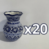 FLORERO ONDAS 15 CM FONDO TRADICIONAL CENEFA AZUL COBALTO