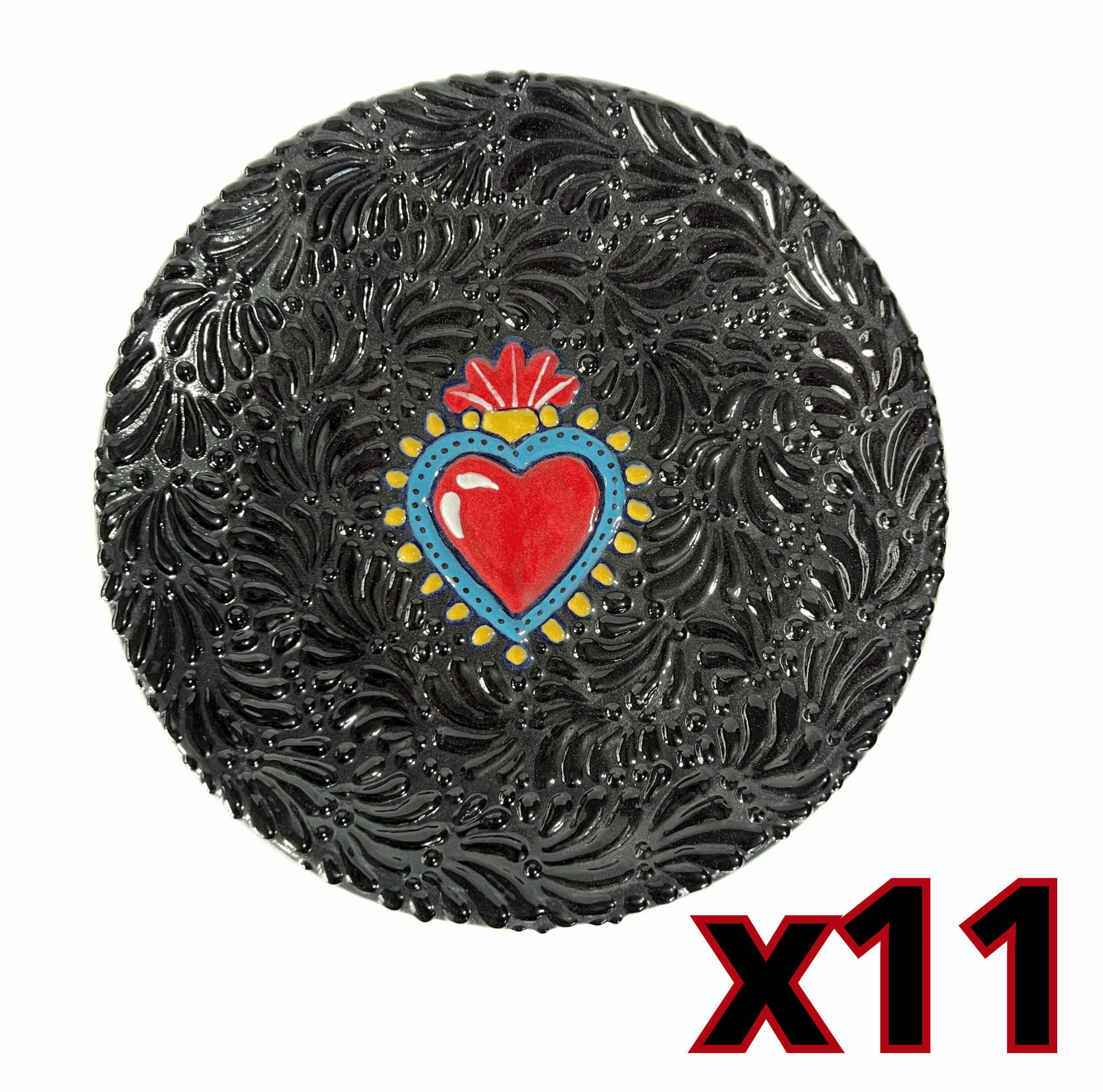 PLATO PLANO MIK SUPER BLACK SAGRADO CORAZON