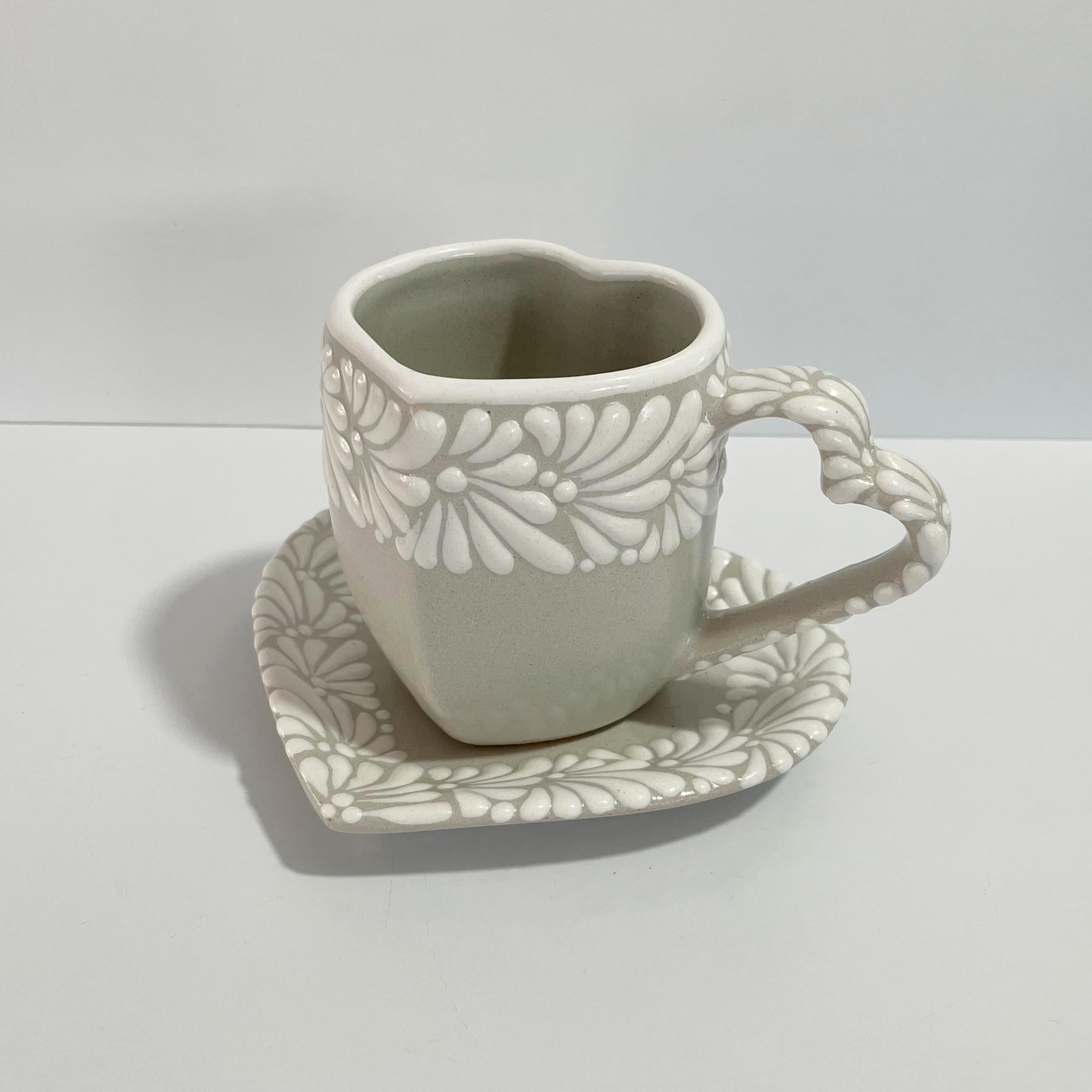 SET TAZA CORAZON CON ASA DE CORAZON FONDO BLANCO MIK CENEFA BLANCO