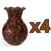 FLORERO ONDAS 20 CM FONDO CAFE MIK CAFE CHOCOLATE