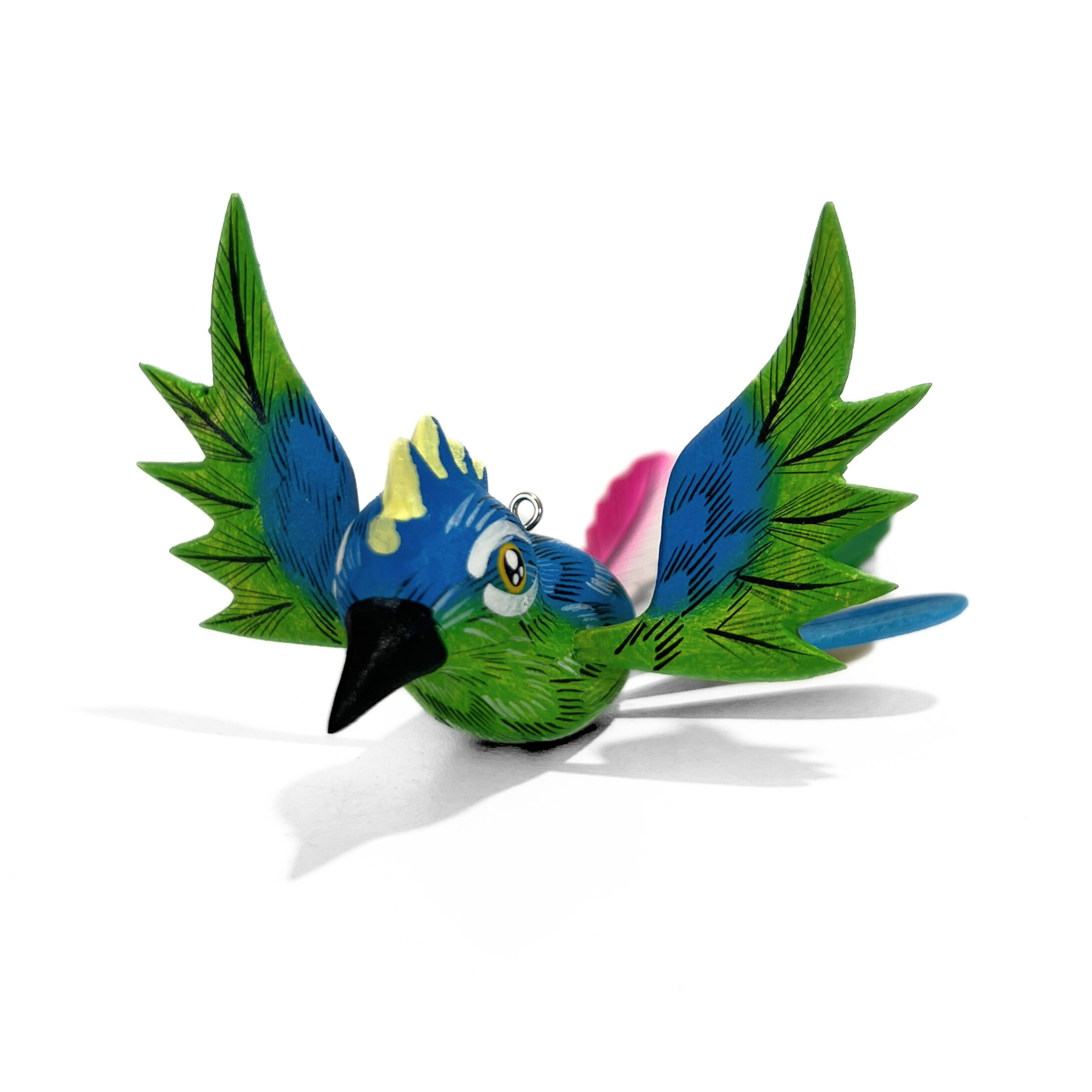 QUETZAL ALEBRIJE CHICO AZUL Y VERDE MULTICOLOR OAXACA