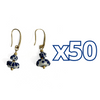 ARETES ESFERA Y DONA FONDO TRADICIONAL DECORADO AZUL COBALTO