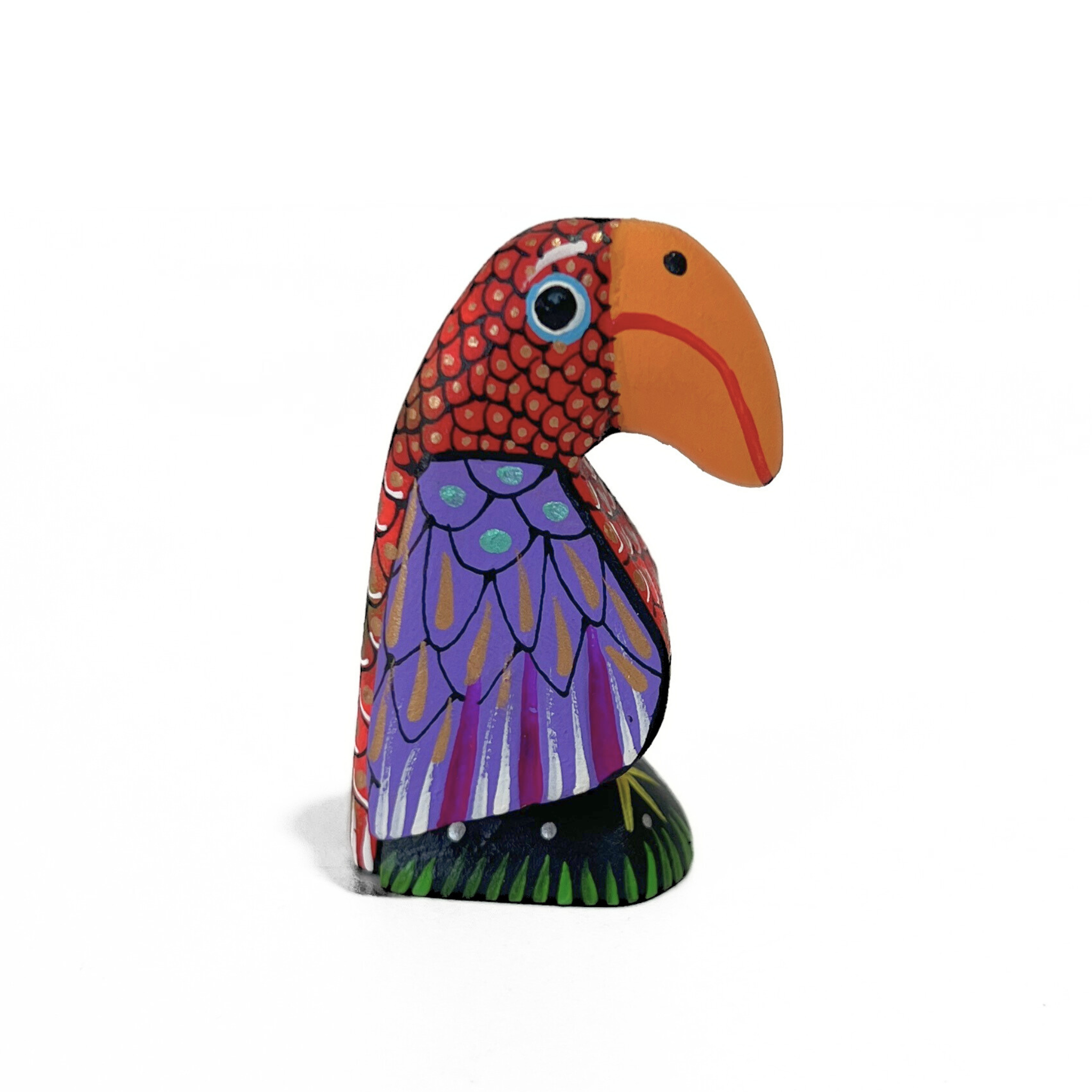 ALEBRIJE DE MADERA PERICO ROJO