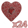 PLATO DE CORAZON 16 CM FONDO ROSA MIK ROJO SAGRADO CORAZON ROJO