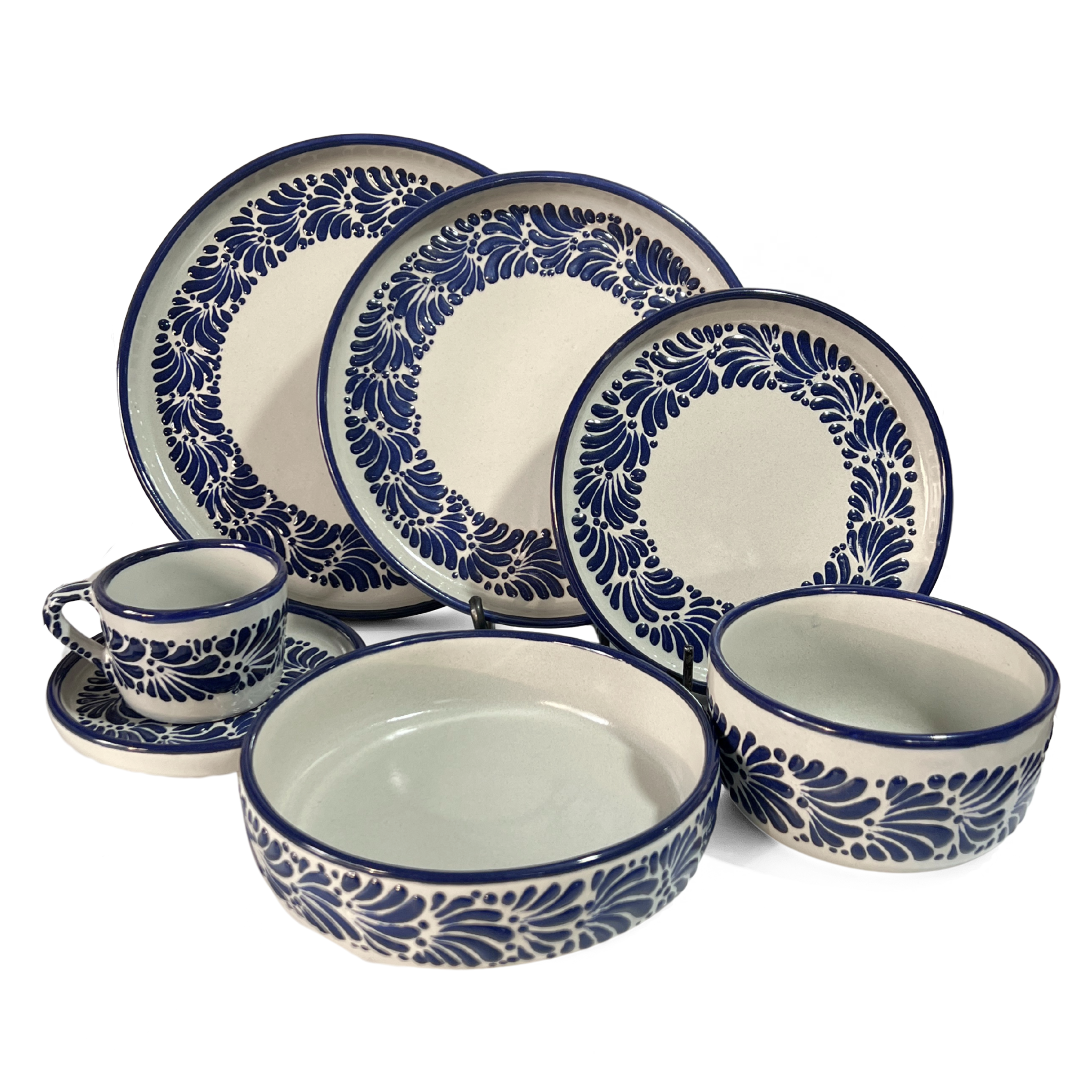 VAJILLA BORDE ALTO FONDO TRADICIONAL MIK CENEFA AZUL COBALTO