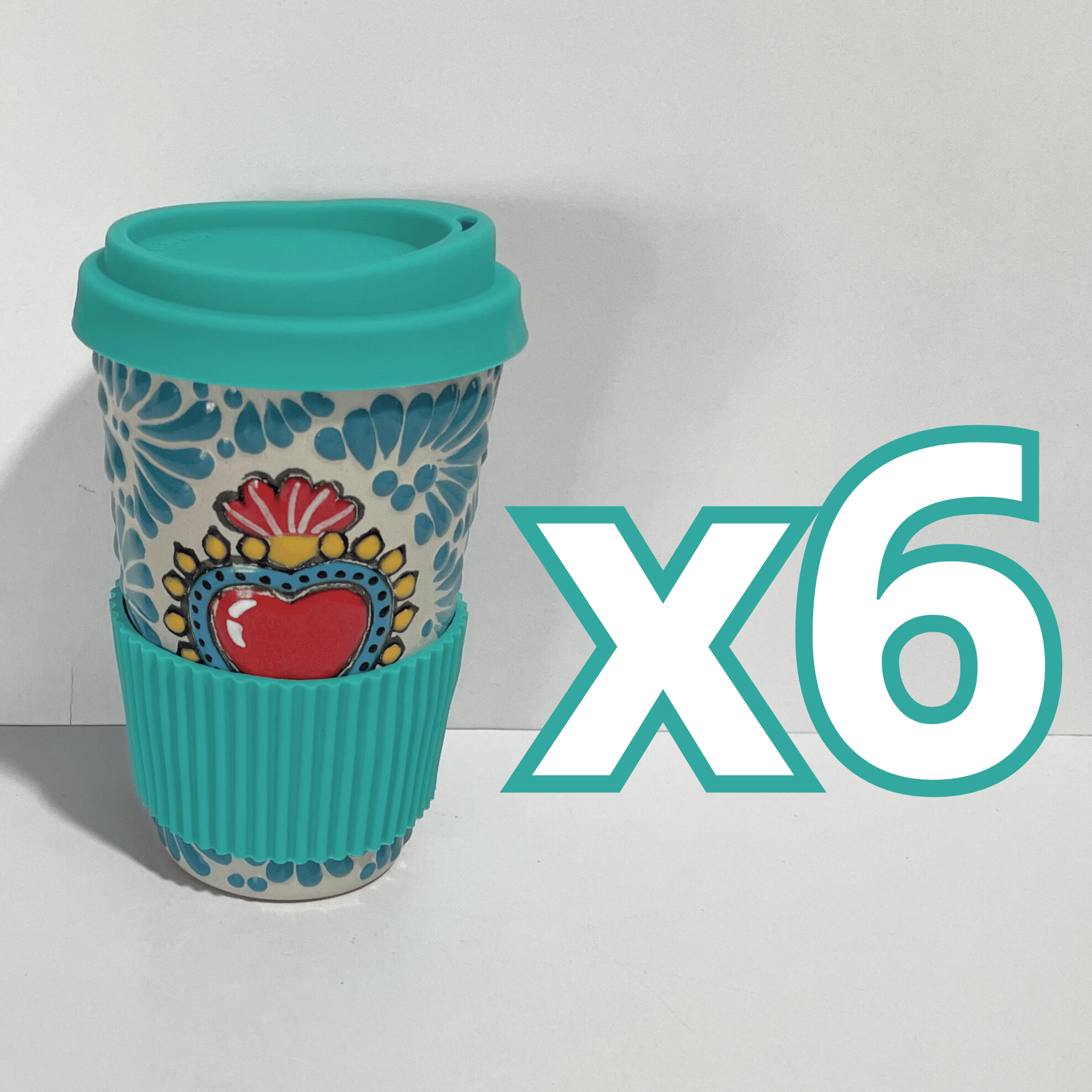 TERMO 15 CM SIN ASA FONDO TRADICIONAL MIK VERDE TURQUESA SAGRADO CORAZON