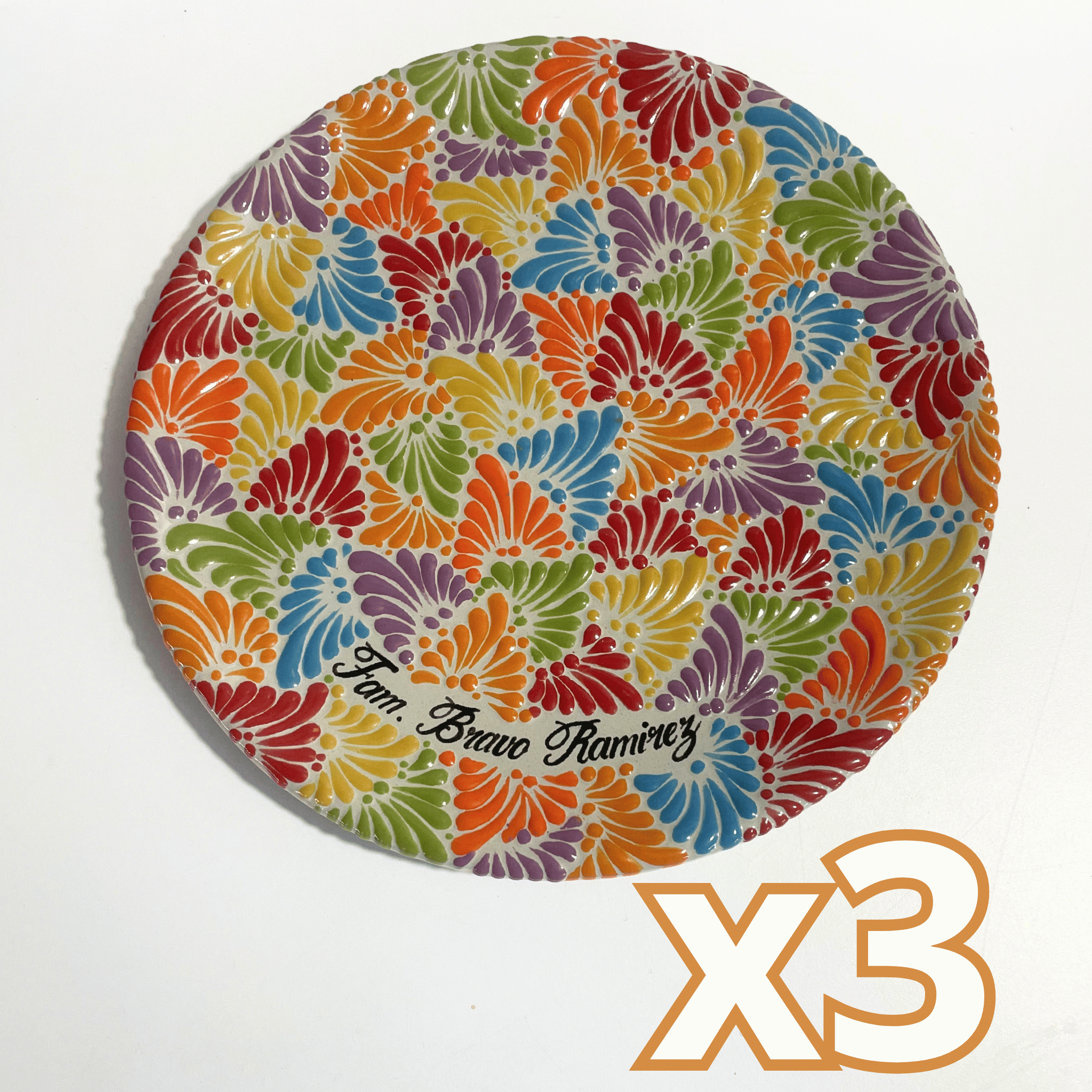 PLATO PLANO PERSONALIZADO FONDO TRADICIONAL MIK MULTICOLOR FAM APELLIDOS