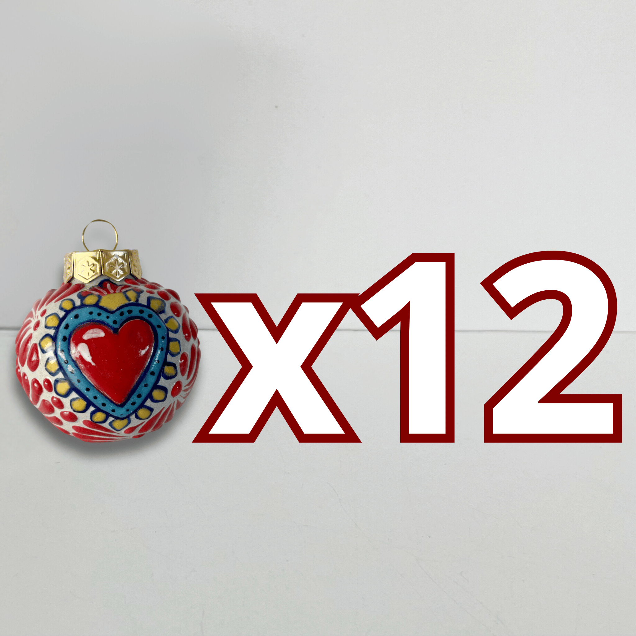 ESFERA NAVIDEÑA ROJO CORAZON MIK