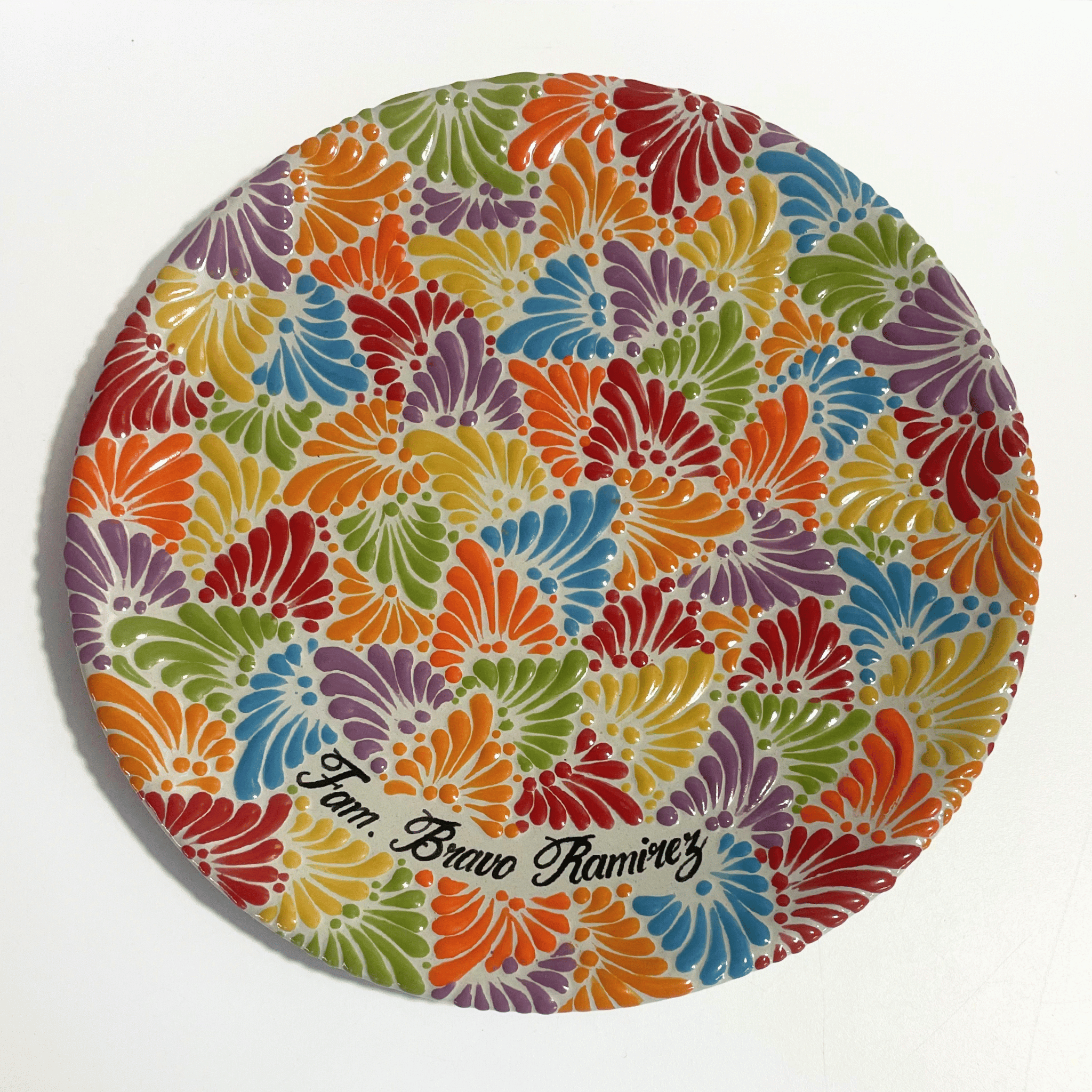 PLATO PLANO PERSONALIZADO FONDO TRADICIONAL MIK MULTICOLOR FAM APELLIDOS