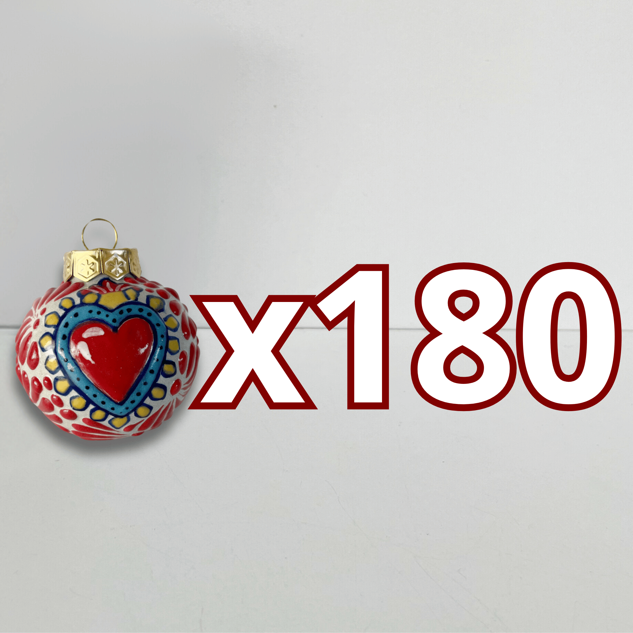 ESFERA NAVIDEÑA ROJO CORAZON MIK