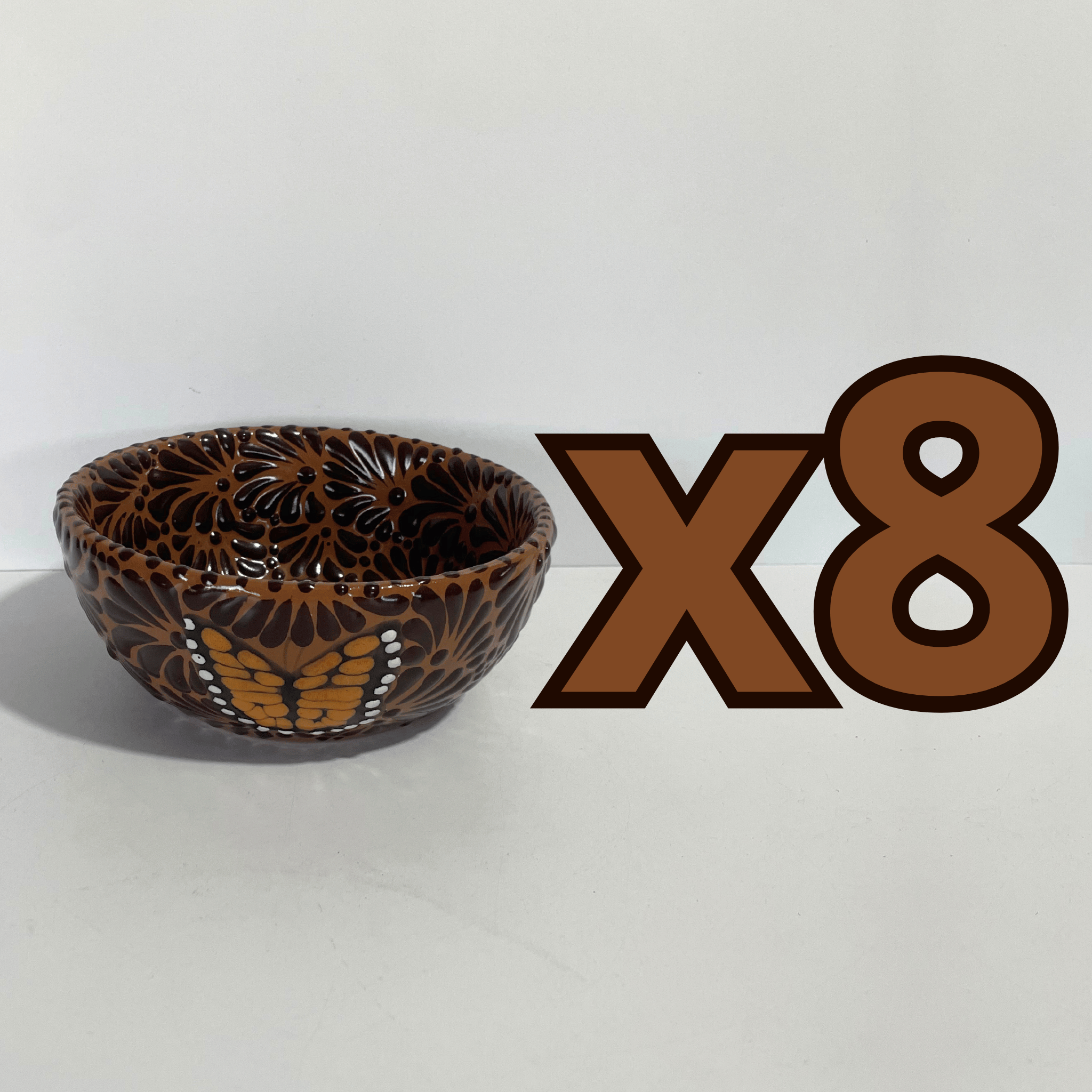 TAZON 15 CM FONDO CAFE MIK CAFE CHOCOLATE MARIPOSAS