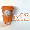 TERMO 15 CM SIN ASA FONDO TRADICIONAL MIK NARANJA MARGARITAS