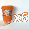 TERMO 15 CM SIN ASA FONDO TRADICIONAL MIK NARANJA MARGARITAS