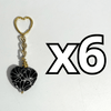 LLAVERO CORAZON INFLADO FONDO TRADICIONAL MIK NEGRO