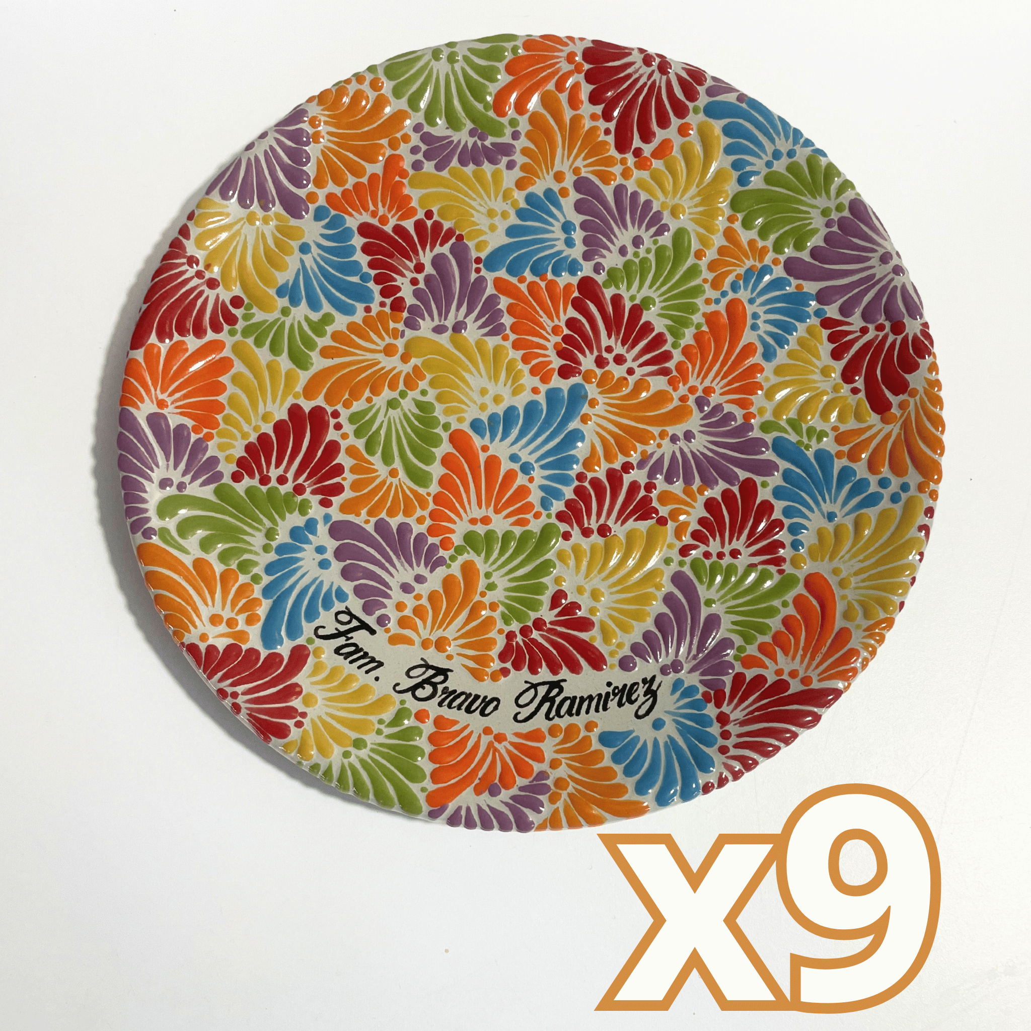 PLATO PLANO PERSONALIZADO FONDO TRADICIONAL MIK MULTICOLOR FAM APELLIDOS