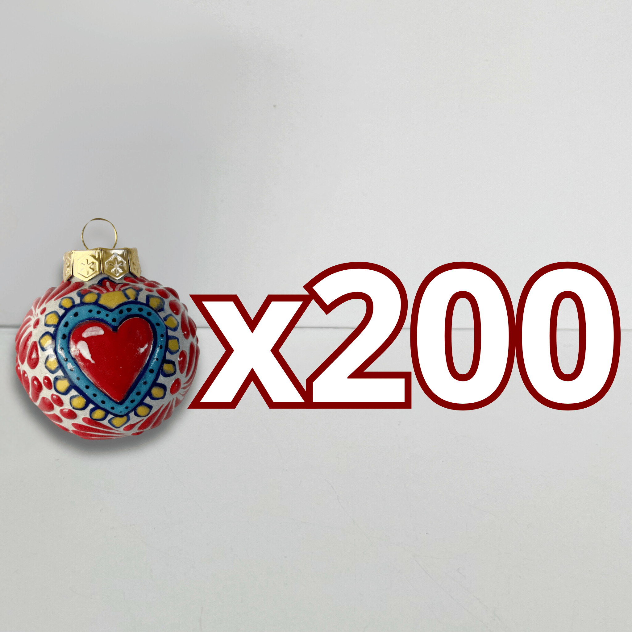 ESFERA NAVIDEÑA ROJO CORAZON MIK