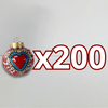 ESFERA NAVIDEÑA ROJO CORAZON MIK