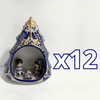 NACIMIENTO ARBOLITO FONDO TRADICIONAL CENEFA AZUL COBALTO DESTELLOS DE ORO