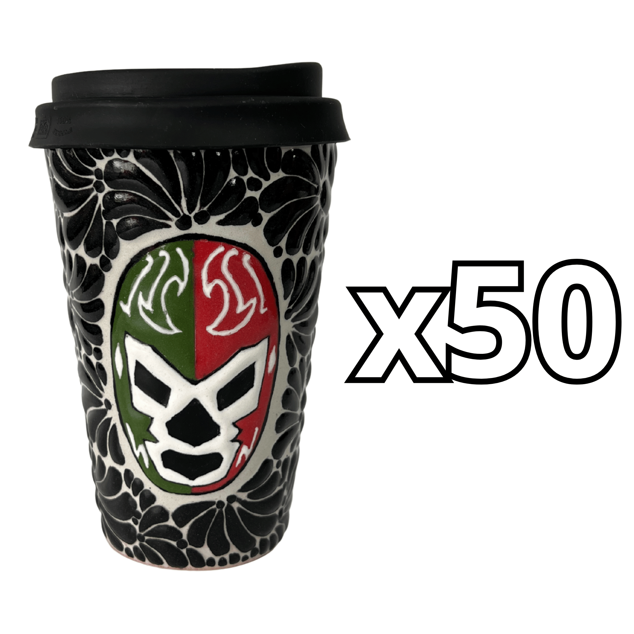 TERMO 15 CM SIN ASA FONDO TRADICIONAL MIK NEGRO LUCHADOR TRICOLOR