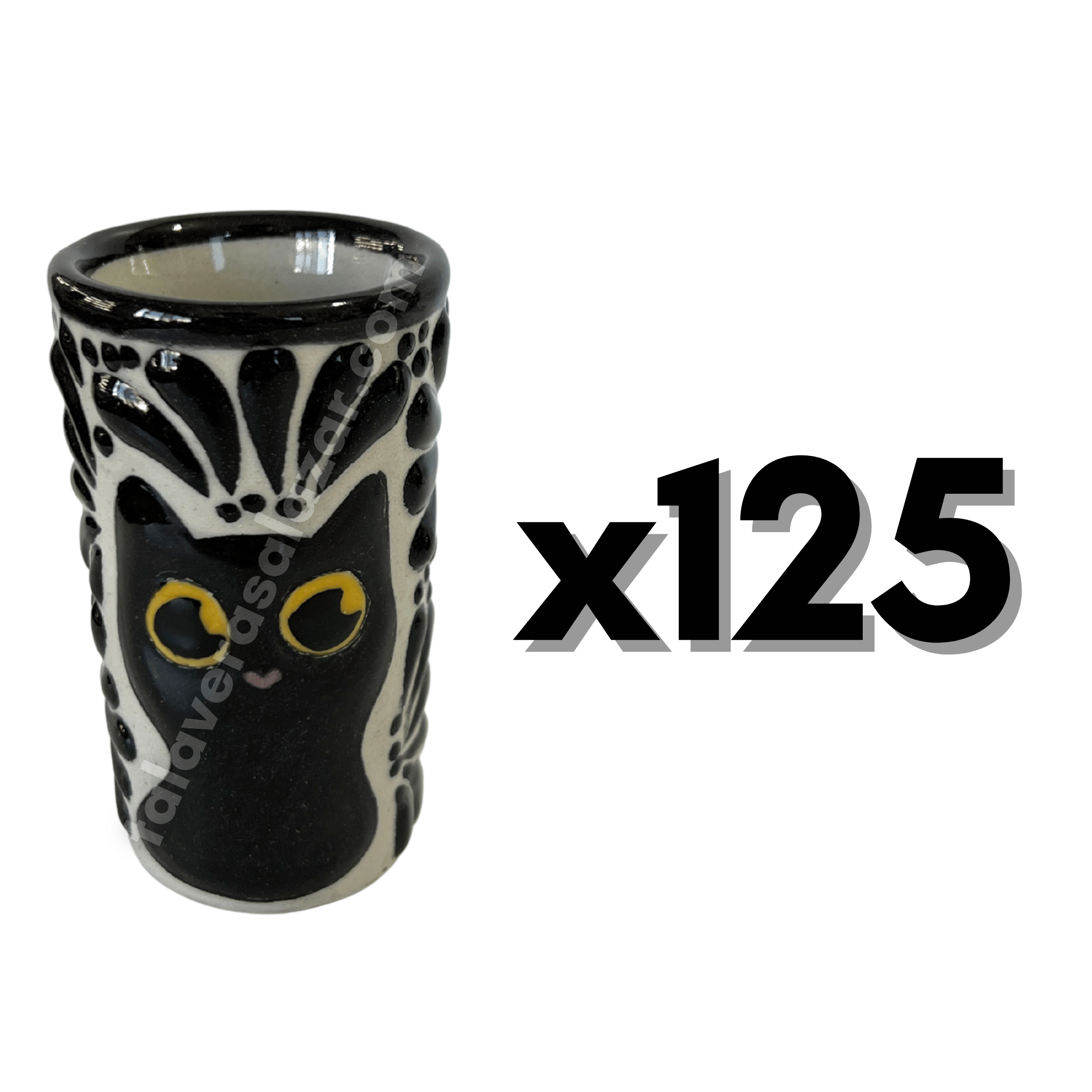 TEQUILERO FONDO TRADICIONAL MIK NEGRO GATO NEGRO CON OJOS AMARILLOS