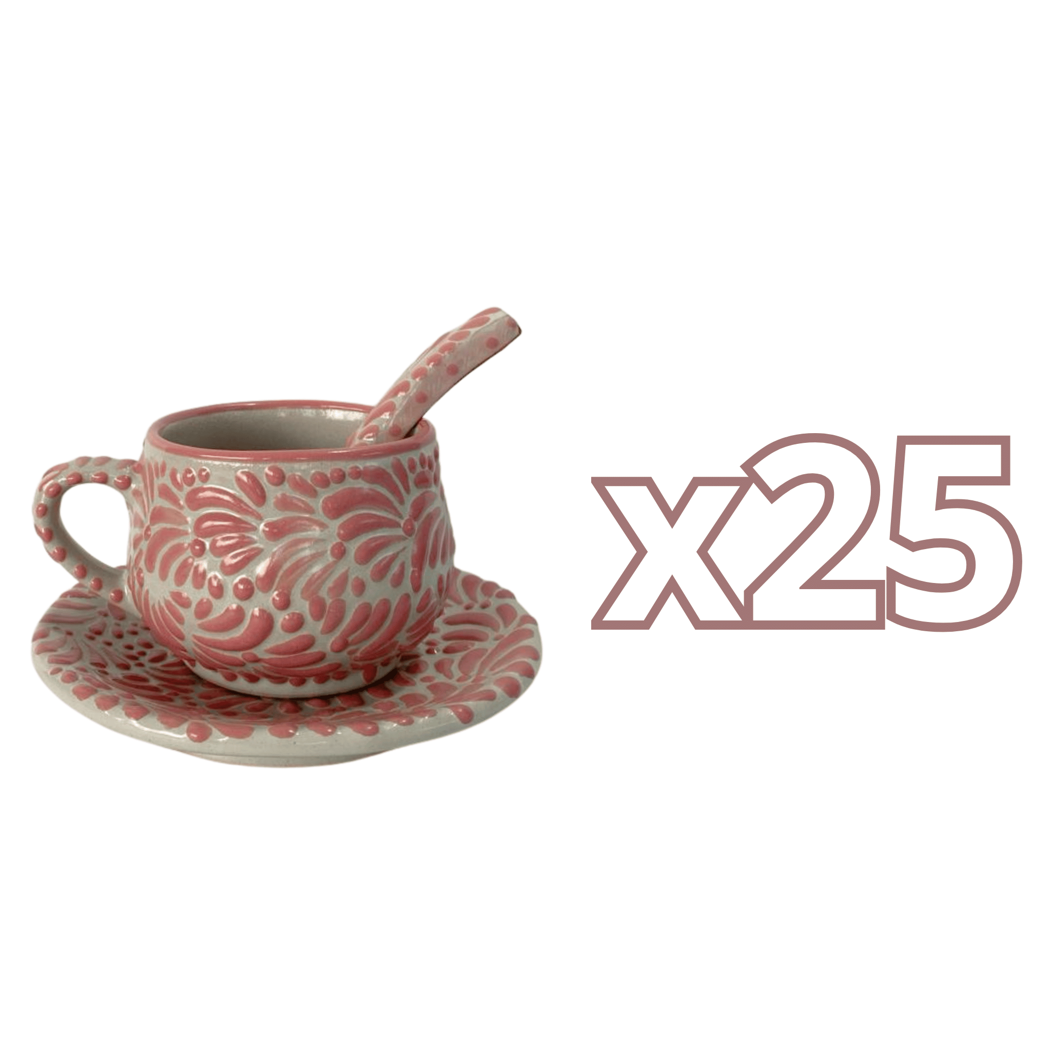 SET 3 PIEZAS CHOCOLATERA MEDIANA FONDO TRADICIONAL MIK ROSA