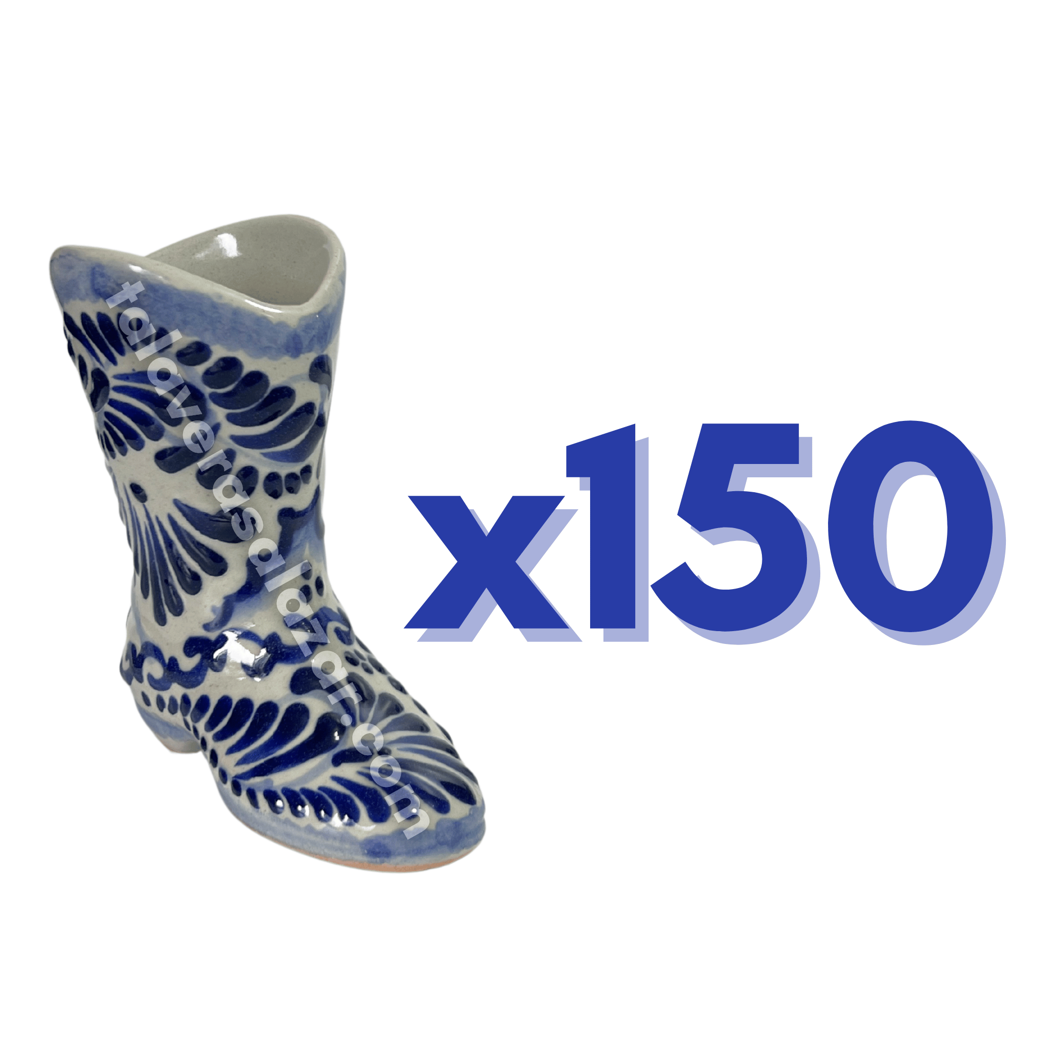 TEQUILERO BOTA FONDO TRADICIONAL CENEFA AZUL COBALTO