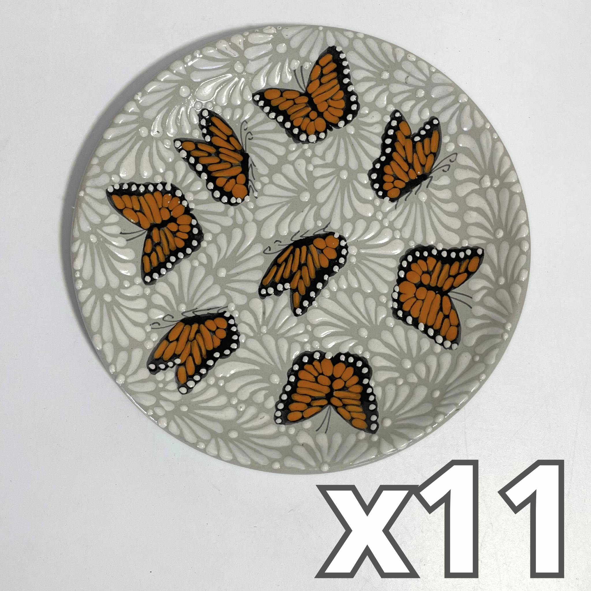 PLATO PLANO FONDO TRADICIONAL MIK BLANCO MARIPOSAS