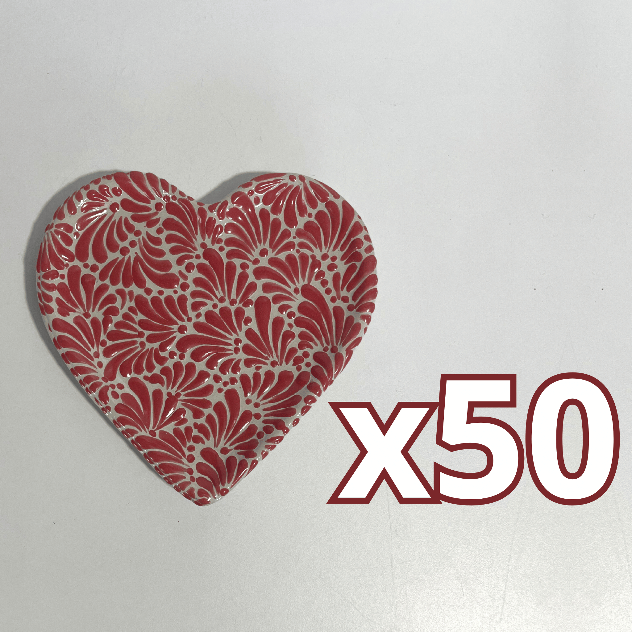 PLATO DE CORAZON 16 CM FONDO TRADICIONAL MIK ROJO