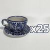 SET TAZA 300 ML Y PLATO FONDO TRADICIONAL MIK AZUL COBALTO