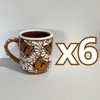 TAZA RECTA ESTANDAR FONDO CAFE MIK BLANCO MARIPOSAS