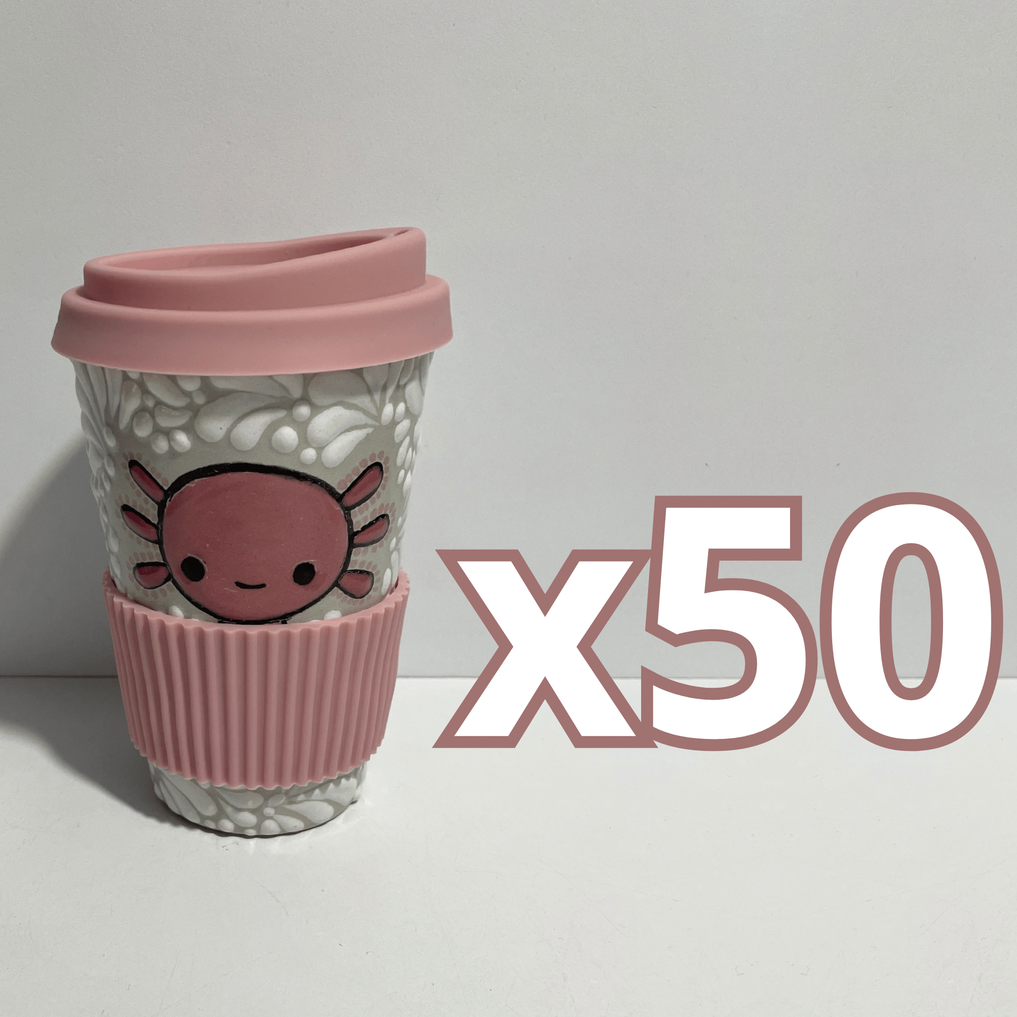 TERMO 15 CM SIN ASA FONDO TRADICIONAL MIK BLANCO TAPA ROSA AJOLOTE