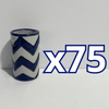 TEQUILERO NO PERSONALIZADO FONDO TRADICIONAL DECORADO ZIG ZAG AZUL COBALTO