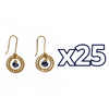 ARETES AROS ESFERA FONDO TRADICIONAL DECORADO AZUL COBALTO