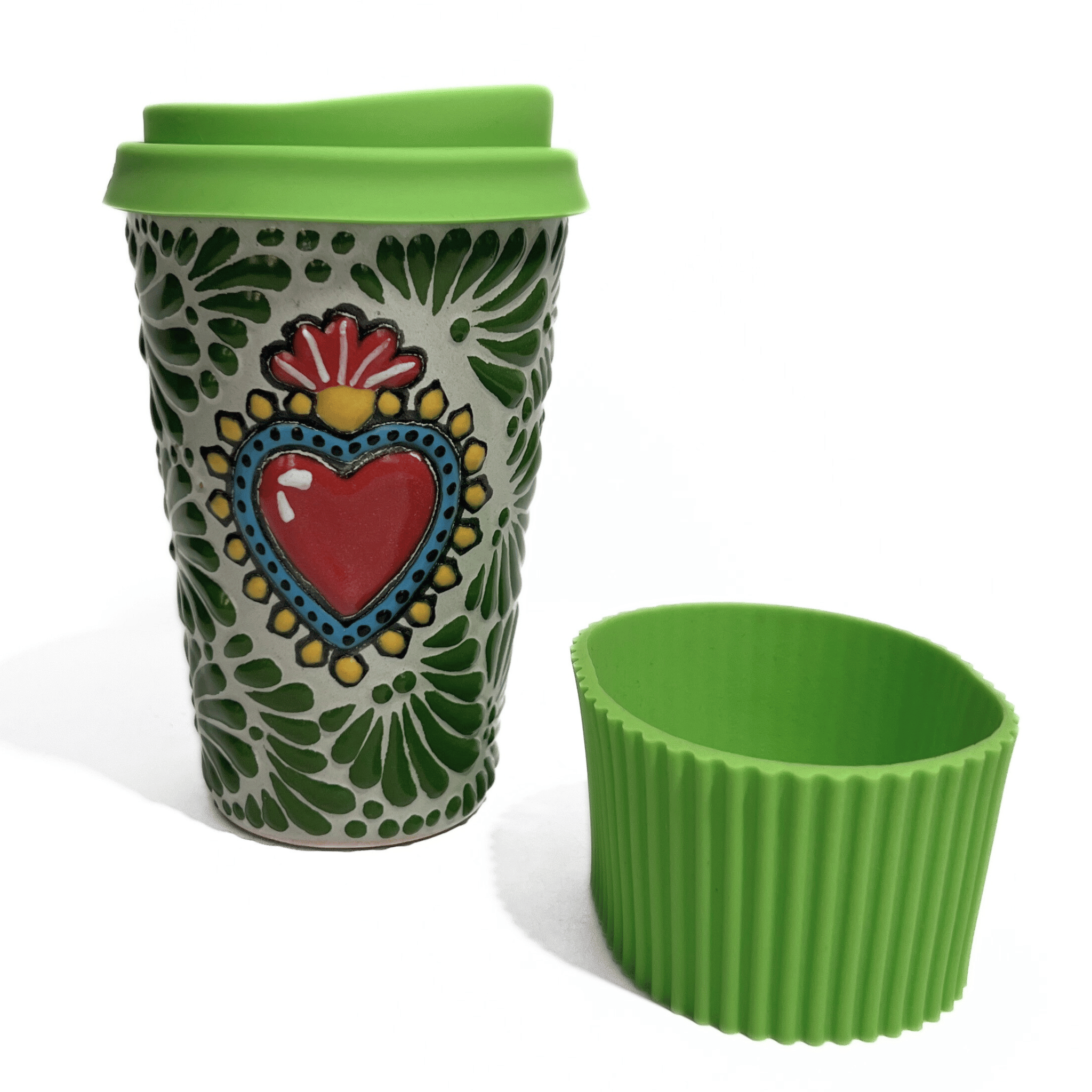 TERMO 15 CM SIN ASA FONDO TRADICIONAL MIK VERDE BANDERA SAGRADO CORAZON