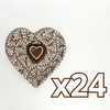 PLATO DE CORAZON 16 CM FONDO CAFE MIK BLANCO SAGRADO COREAZON CAFE