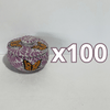 ALHAJERO TAPA BOTON NO PERSONALIZADO FONDO TRADICIONAL MIK MORADO MARIPOSAS